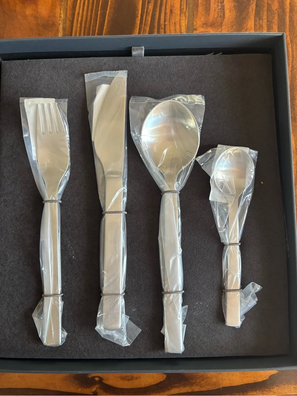 Georg Jensen Matte Gray Flatware Collection in Gray